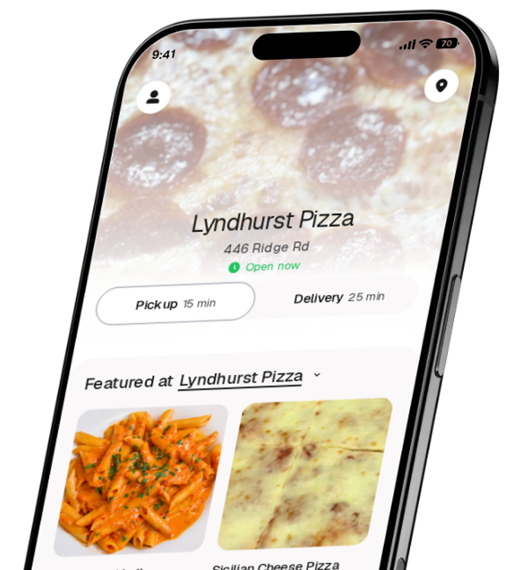 Lyndhurst Pizza app preview
