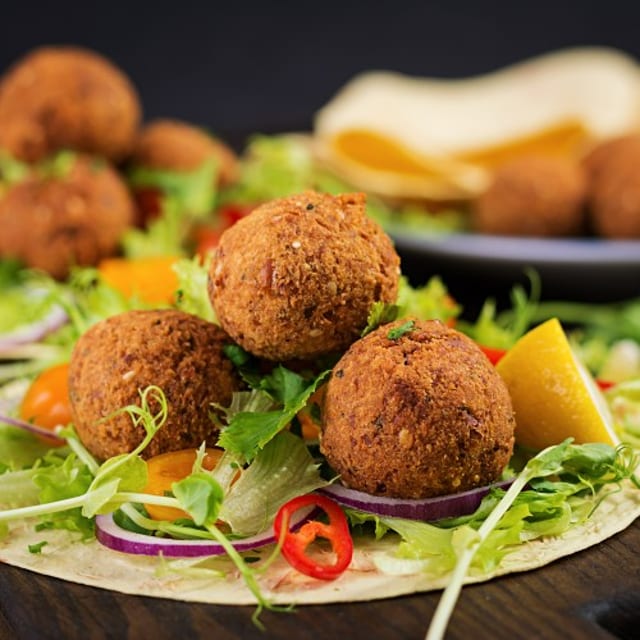Falafel Wrap Lunch.