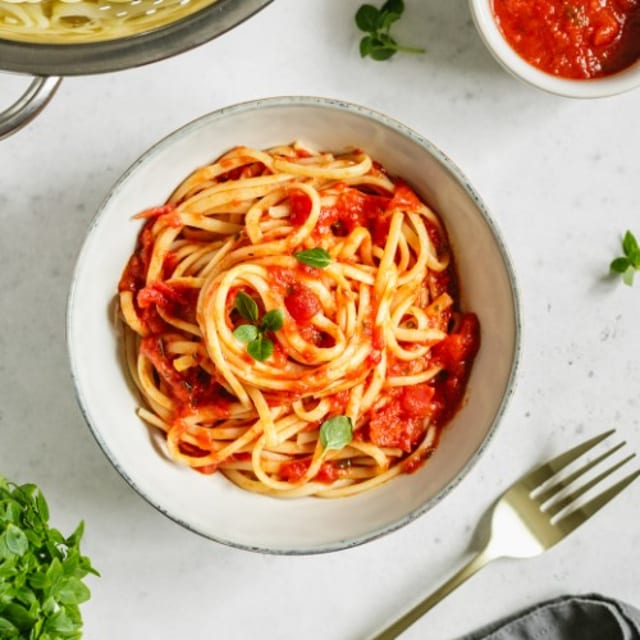 Pasta with Tomato Sauce.